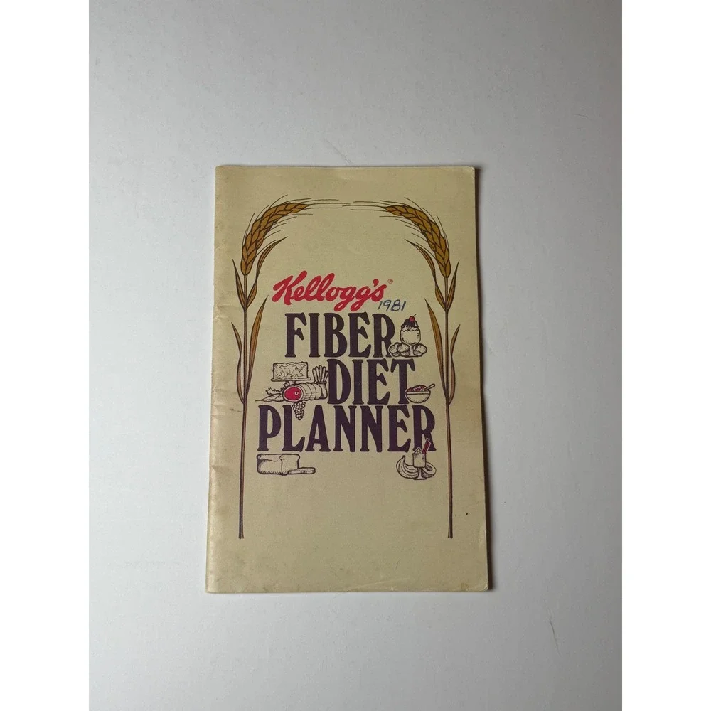 Vintage 1981 Kelloggs Fiber Diet Planner Booklet‎ Cereal Advertising Ephemera